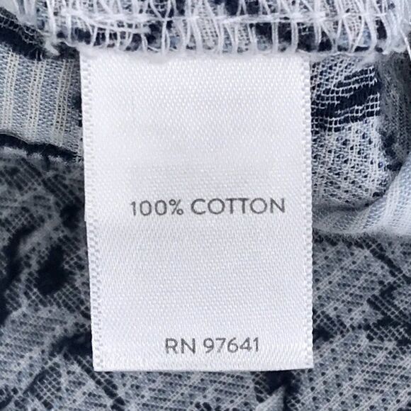 J. Jill Ocean Breeze Jacquard Ruffle Off Shoulder Top Women's Medium Floral - Picture 9 of 11